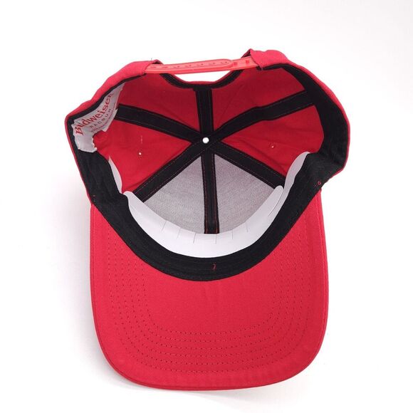 Budweiser Bud King Of Beers Pacsun Snapback Trucker Hat Red Embroidered Ball Cap - Picture 6 of 7